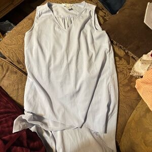 White House Black Market Tank Blouse Blue Small